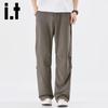 Izzue IT Men's Summer Loose Straight Wide-Leg Casual Pants