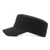 2022 Spring 100% Cotton Leisure Flat Top Hat Men Big Size Black Military Cap Fitted Navy Caps 56-58cm 58-60cm 60-62cm