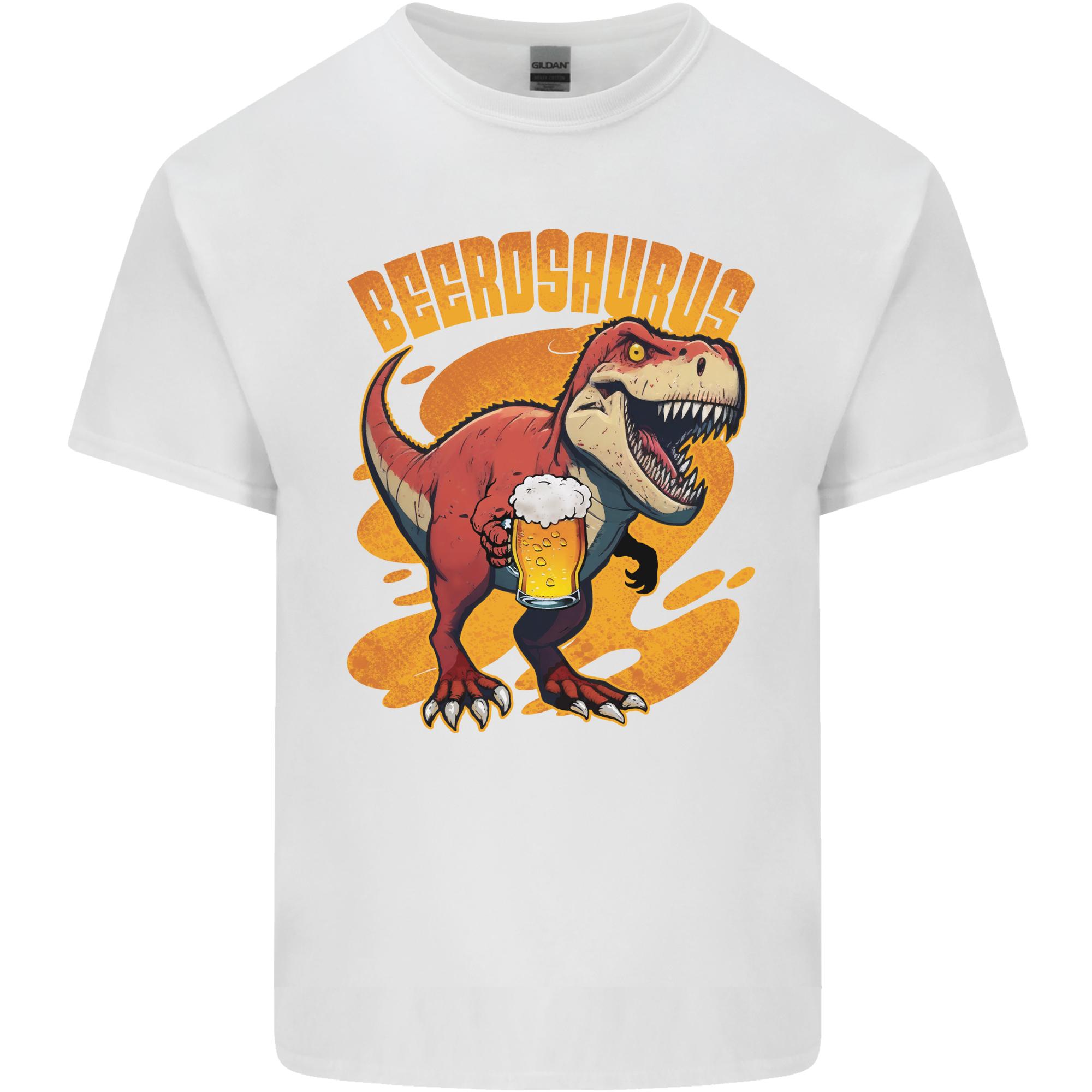 Beerosaurus Funny Beer TRex Dinosaur Alcohol Unisexs Light Cotton TShirt S