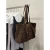 Han Dai high-texture super soft suede leopard print cloth bag large-capacity bag versatile shoulder bag commuter tote bag