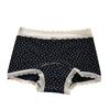 Sexy Straight-leg Pants with Elongated Crotch, High-waisted Long Cotton Ladies' Thong with Lace At The Crotch.
