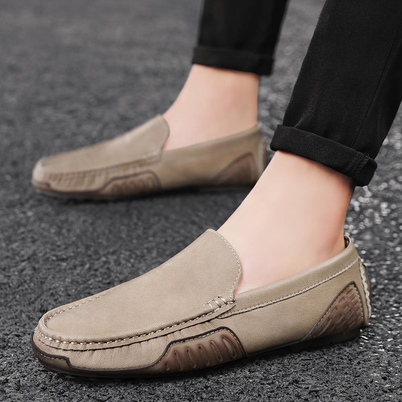 Fashion High Quality  Brand Shoes Men Loafers Comfortable Leather Luxury Man Shoes Slip On Flat Driving Shoes Male Casual Moccasins