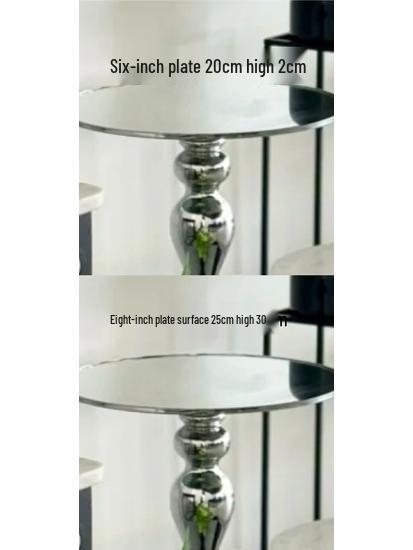 Silver Dessert Display Stand for Corporate Coffee Break and Afternoon Tea