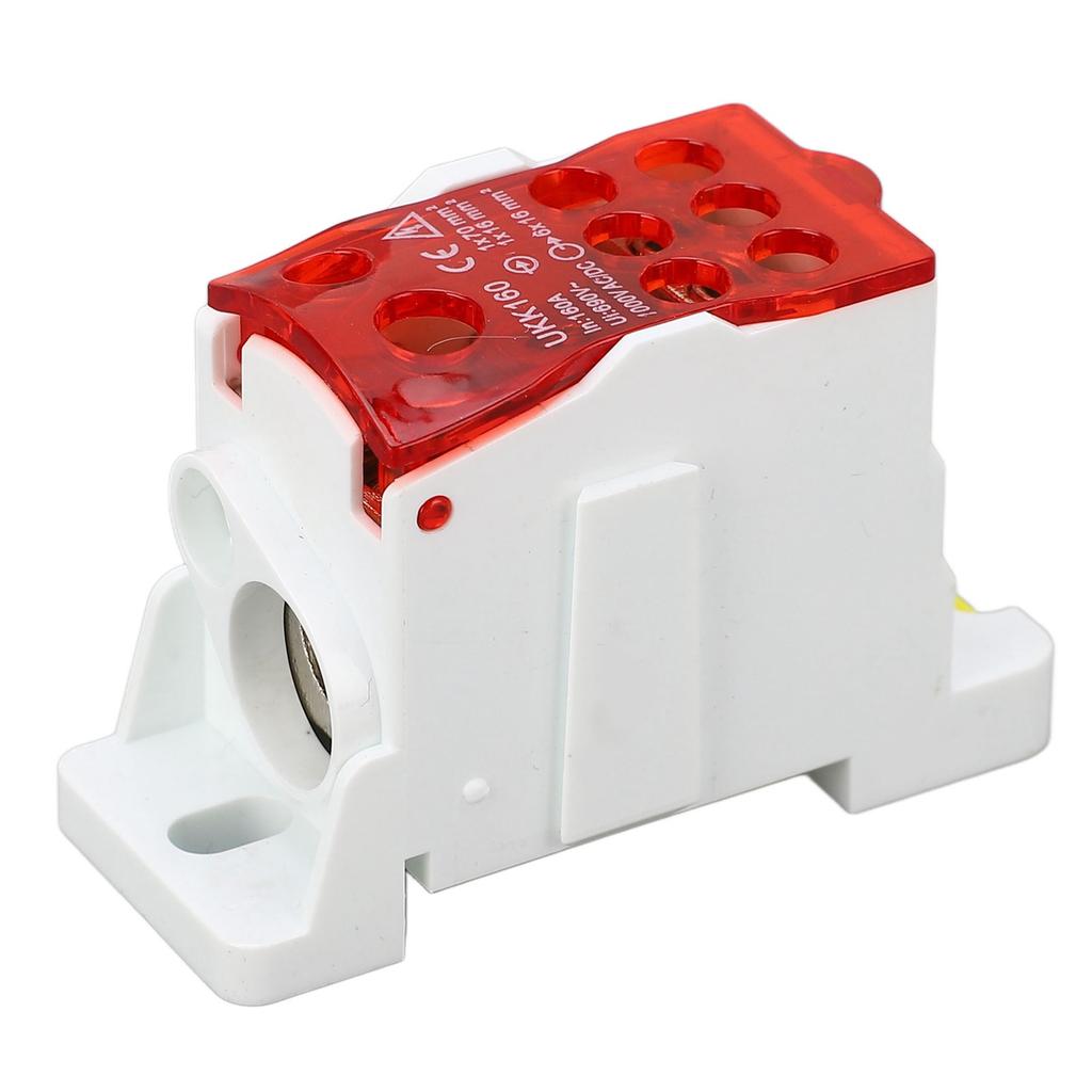 Terminal Distribution Box 690V 160A DIN Rail Terminal Block Power Junction Box for Electricity