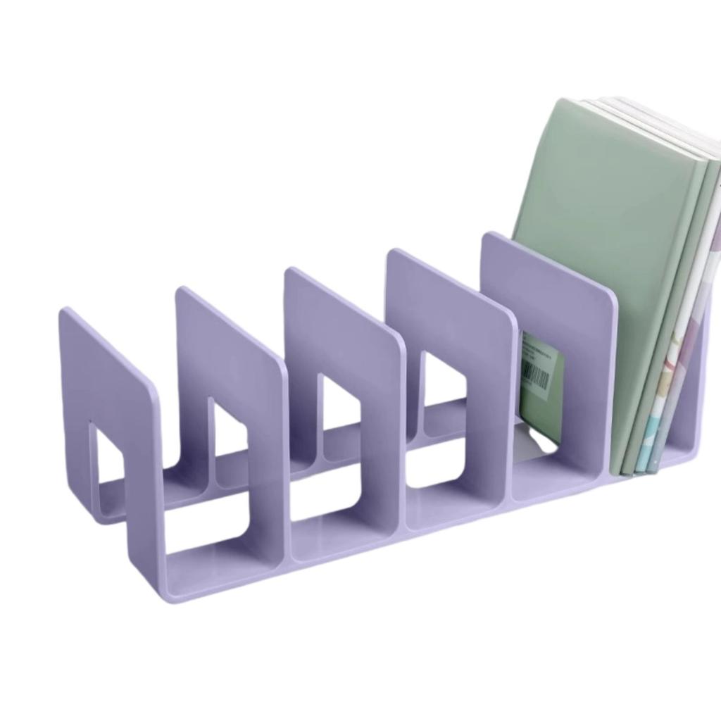 Acrylic Bookends Reading Shelf Book End File Sorter Book Storage Stand File Organizer for Book Magazines