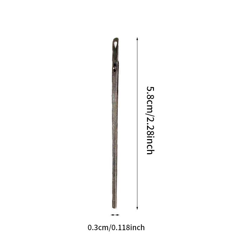 Lederseil Einfädelnadel Lederkantenabdecknadel Flache Metallnadeln DIY Lederverarbeitungszubehör