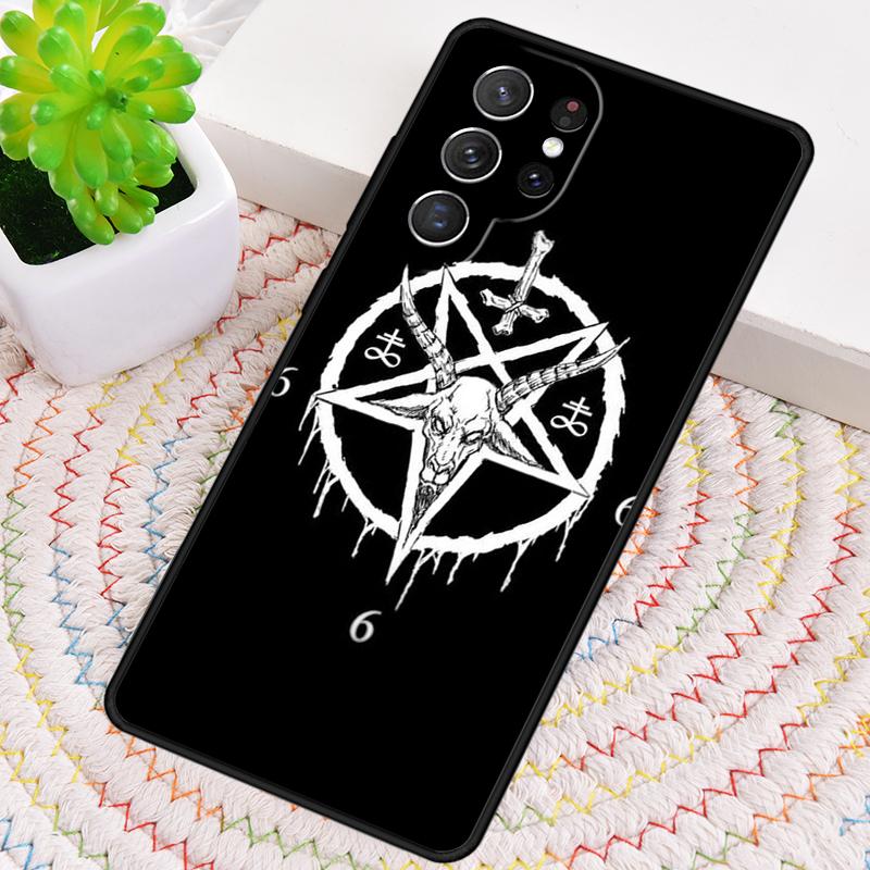Baphomet Gothic Satan Phone Case for Samsung Galaxy note 10 pro S26 Ultra S23 S24 FE S25 S21 S22 PLUS shockproof Cove