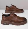 2024 Heren Retro Handgemaakte Leren Schoenen - Lente & Herfst, Slijtvast, Vetersluiting, Casual Werkkleding