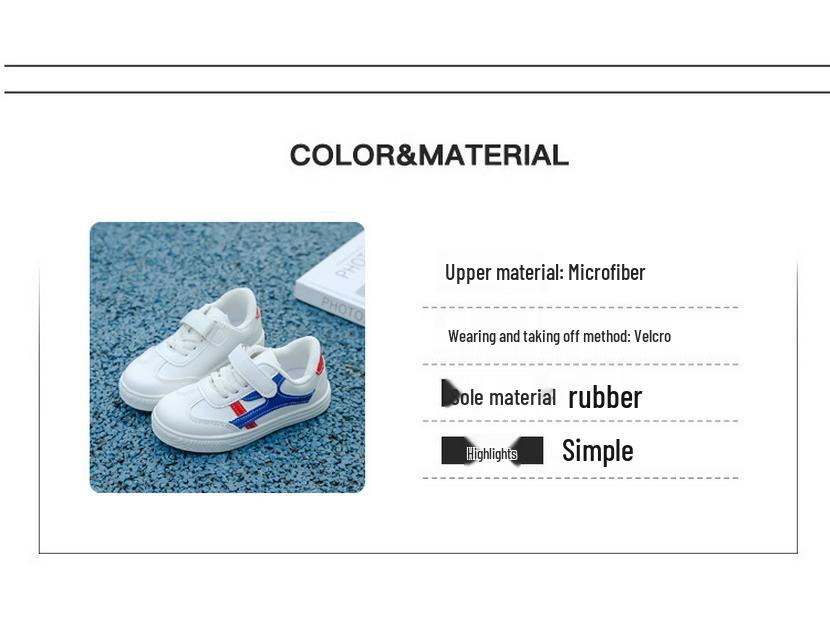 Kids' White Sports Shoes: New Spring & Autumn Style for Primary School Girls & Boys