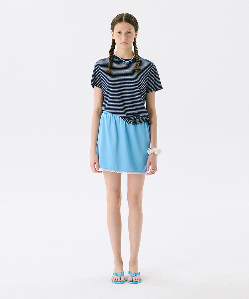Jun Jun Space Lace Mini Skirt_Light Blue