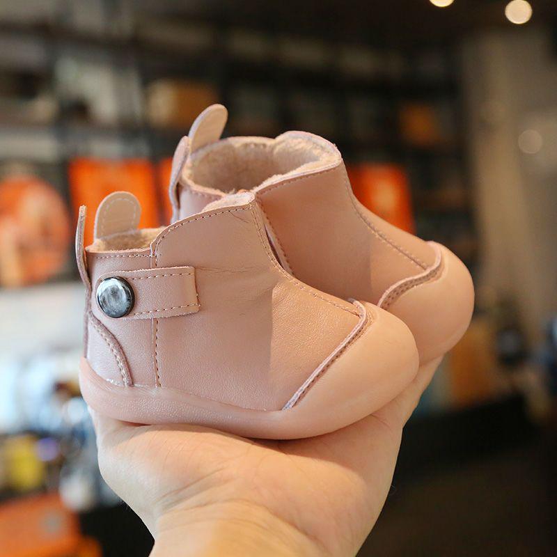 

Infant Girls Fleece-Lined Winter Boots: Soft Sole, Thick Cotton, Ages 1-3 Size 15, insole 11.5cm