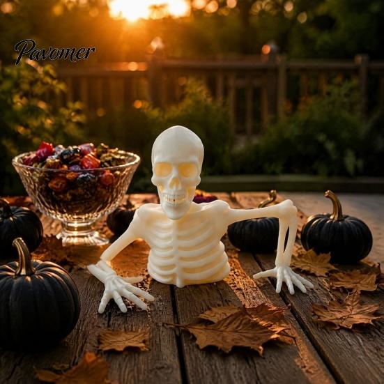 Luminous Bone Art for Landscaping Halloween Planter Skeleton Ornament, Glow-in-The-Dark Figurine, Break Through The Fluorescent Decor Night Soil Human