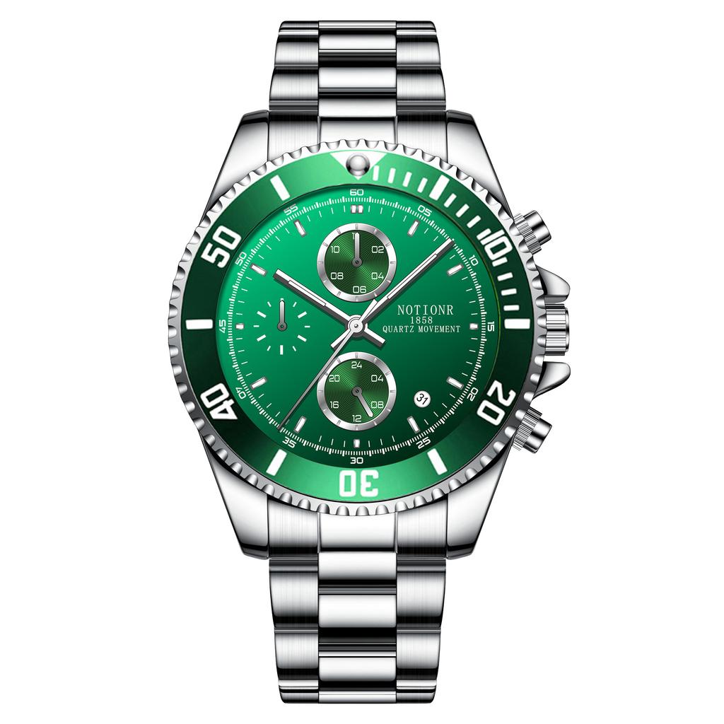 Fashion Business Men's Hands Military Men's Watch Multi-dial Men's Watch Quartz Watch Stainless steel watch
