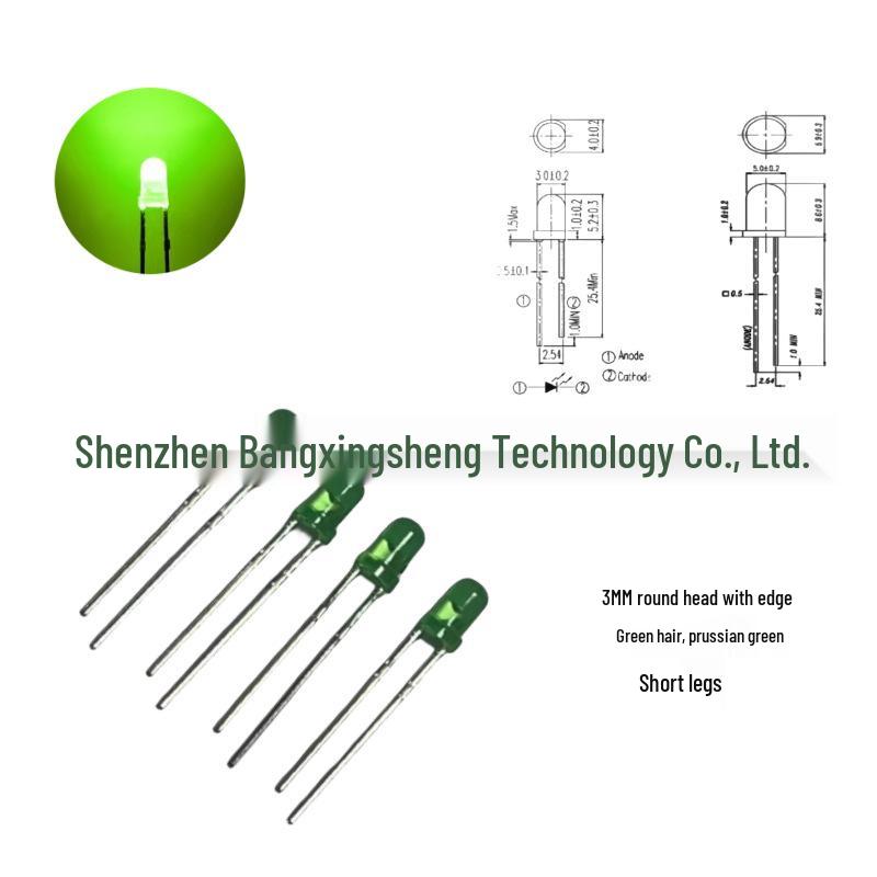 3mm LED Glühbirnenlicht: Rot, Grün, Gelb, Blau, Orange Lampenperle - Direktsteckkomponente