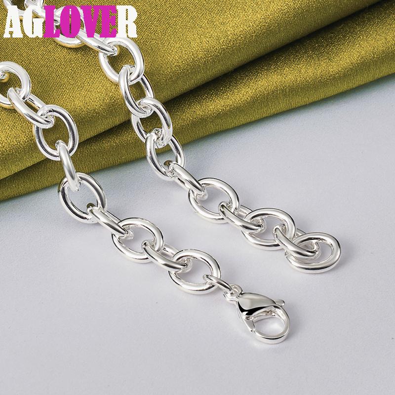 925 Sterling Silver Double Heart Pendant 18 Inch Chain Necklace Jewelry
