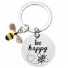Teacher's Day & Thanksgiving Little Bee Engraved Inspirational Keychain Gifts