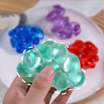 1/4Pcs Shapeable Bead Filled Stress Ball Anxiety Stress Relief Beaded Ball Squeeze Toy Portable Travel Soft TPR Textured Ball Sensory Fidget Toy