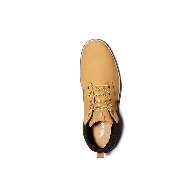 Timberland Cross Mark Two-Layer Leather Suede Warm Waterproof Durable Ankle Outdoor Boots Men boots Wheat A1TQA231