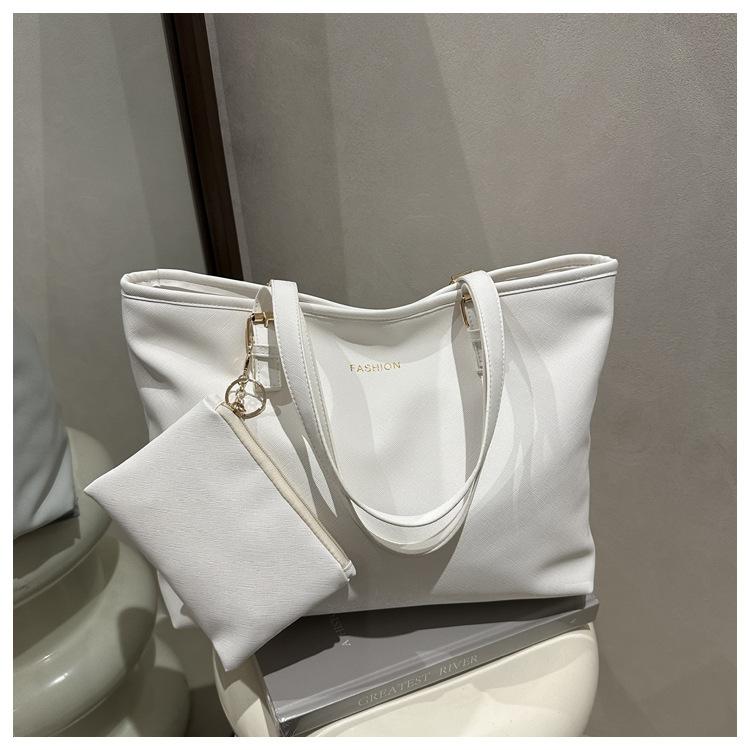 Minimalist temperament large capacity tote bag women's new simple shoulder armpit bag slack two-piece handbag
