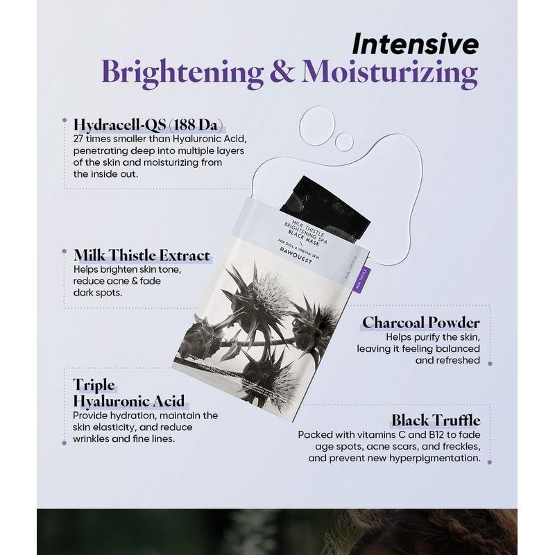 RAWQUEST - Milk Thistle Brightening SPA Black Mask Set