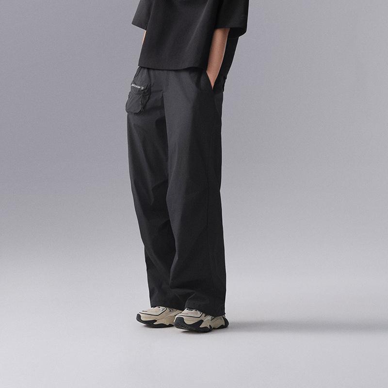 Li Ning CF Casual Straight Leg Knitted Sports Pants With Logo Women Bottoms Black AYKU628-4