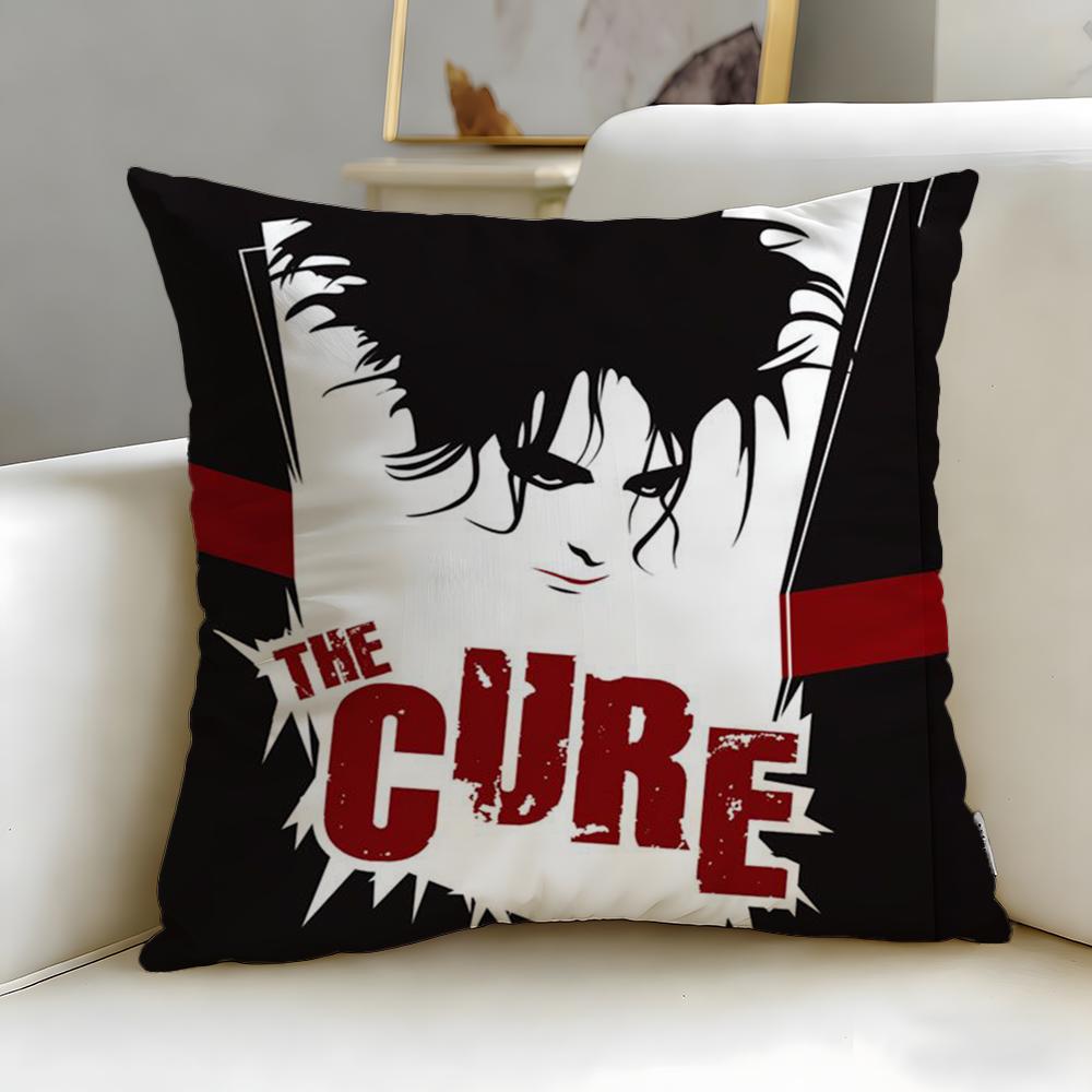 classic band The Cure Cushion Cover Soft  EasyWash Pillow Case  Versatile for Couch Bed Travel and Office