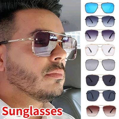 New Gradient Square Polarized Sunglasses Fashion Cool Vintage Metal Sunglasses UV400