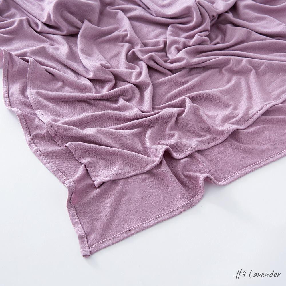 High-Quality Malaysian Modal Cotton Jersey Scarf with Rolled Edge