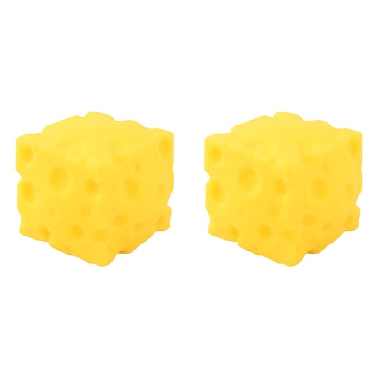 

Pack of 2 Slow Recovery Cheese Shape Stress Ball Safe Rubber Simulation Cheese Squeeze Toy For Adults Birthday Gift 1