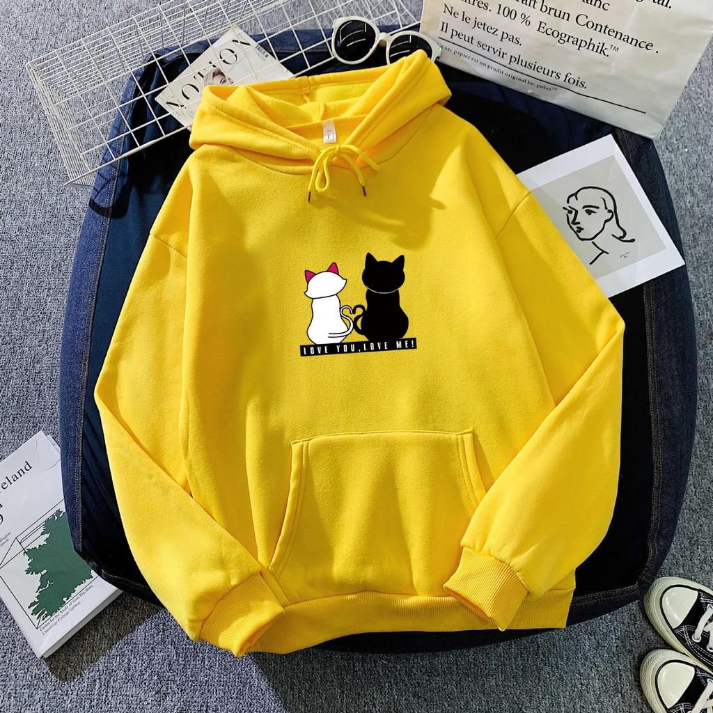 Jarní a podzimní svetr s kapucí Dámská plyšová móda s volným svetrem