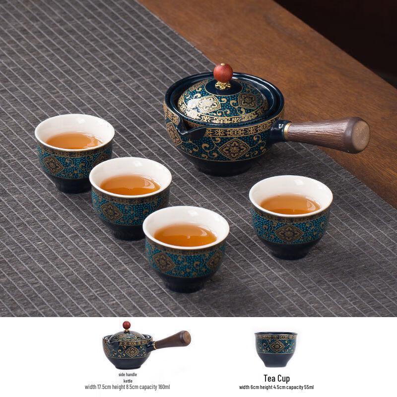 Chinese Black Pottery Teapot Set