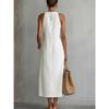 Women Solid Color Loose Long Shirt Dress, Casual Fashion Female Long Dress for Women, European American Style
