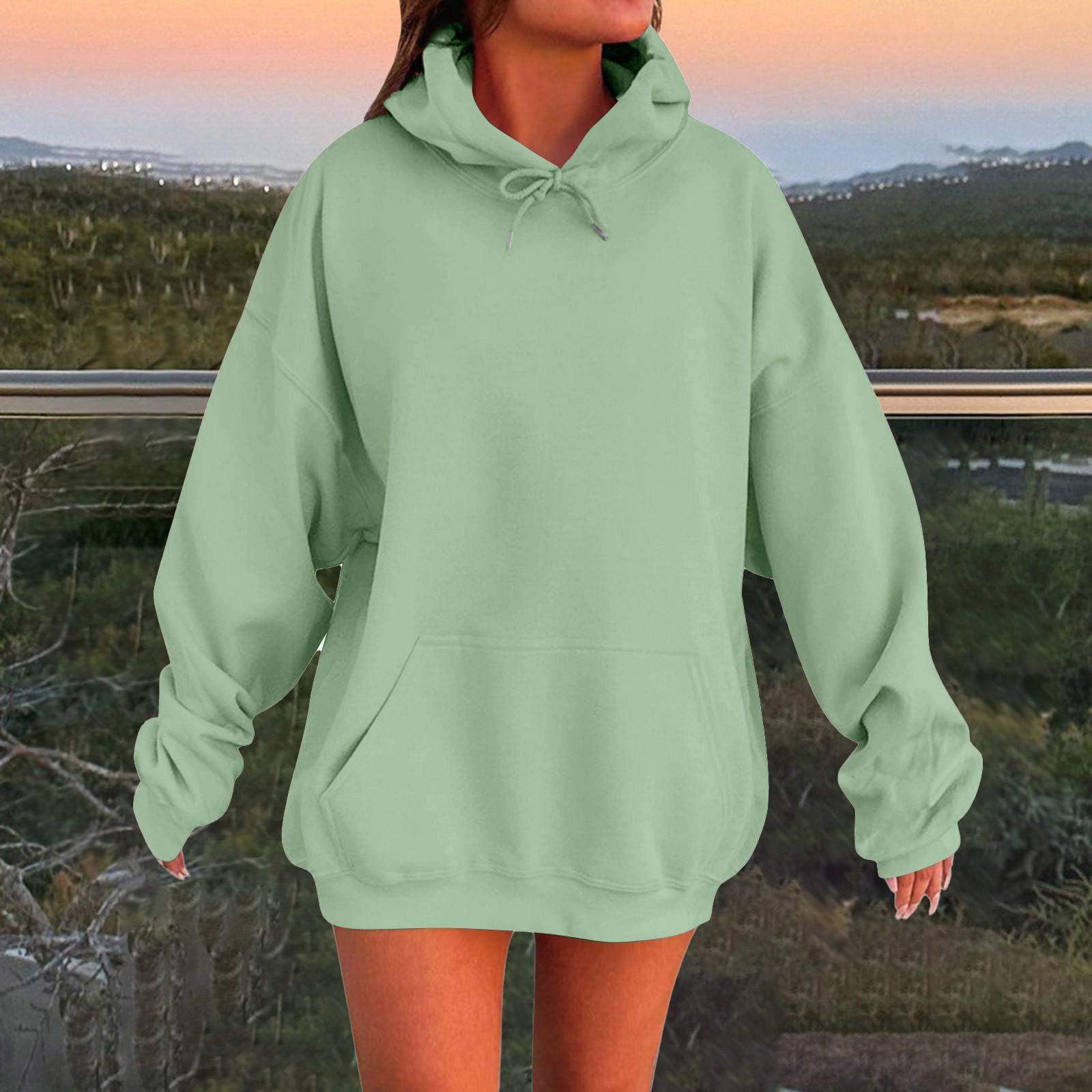 

Женская толстовка с длинными рукавами, свободная, с заниженными плечами, с капюшоном, из плюша L