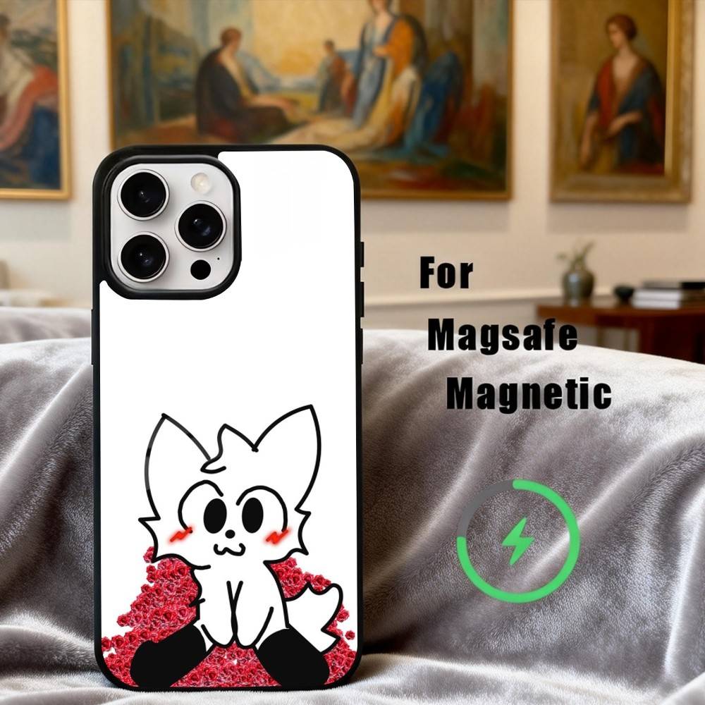 

1PC C-Cute B-Boykisser -R Phone Case For iPhone17,16,15,14,13,12,11 Plus,Pro Max Magnetic For Magsafe Wireless Charging iPhone16PROMAX