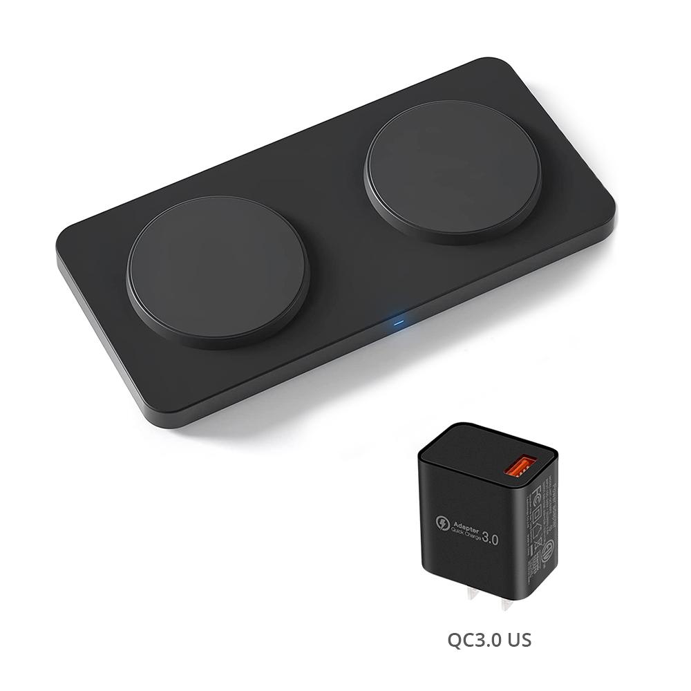 30w Dual Magnetic 2 In 1 Stand Wireless Charger For Iphone/samsung/huawei Mobile Phone For Apple Airpods/earbuds Chargers