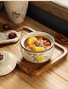 Chinese Retro Ceramic Single-Serve Stew and Soup Pot with Lid