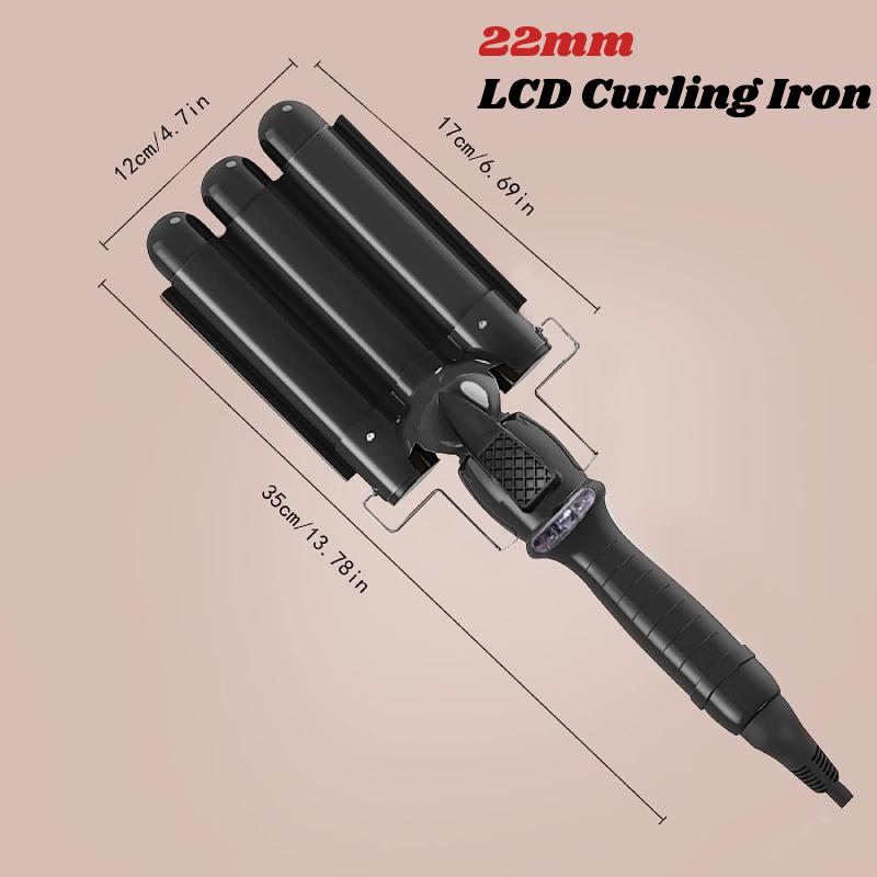 3-lufowa lokówka elektryczna profesjonalna ceramiczna lokówka do włosów lokówka LCD Waver Fashion Styling Tools