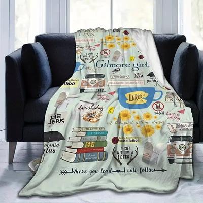 Gilmore Girl Style Plush Flannel Blanket for Sofa Bedding Decoration
