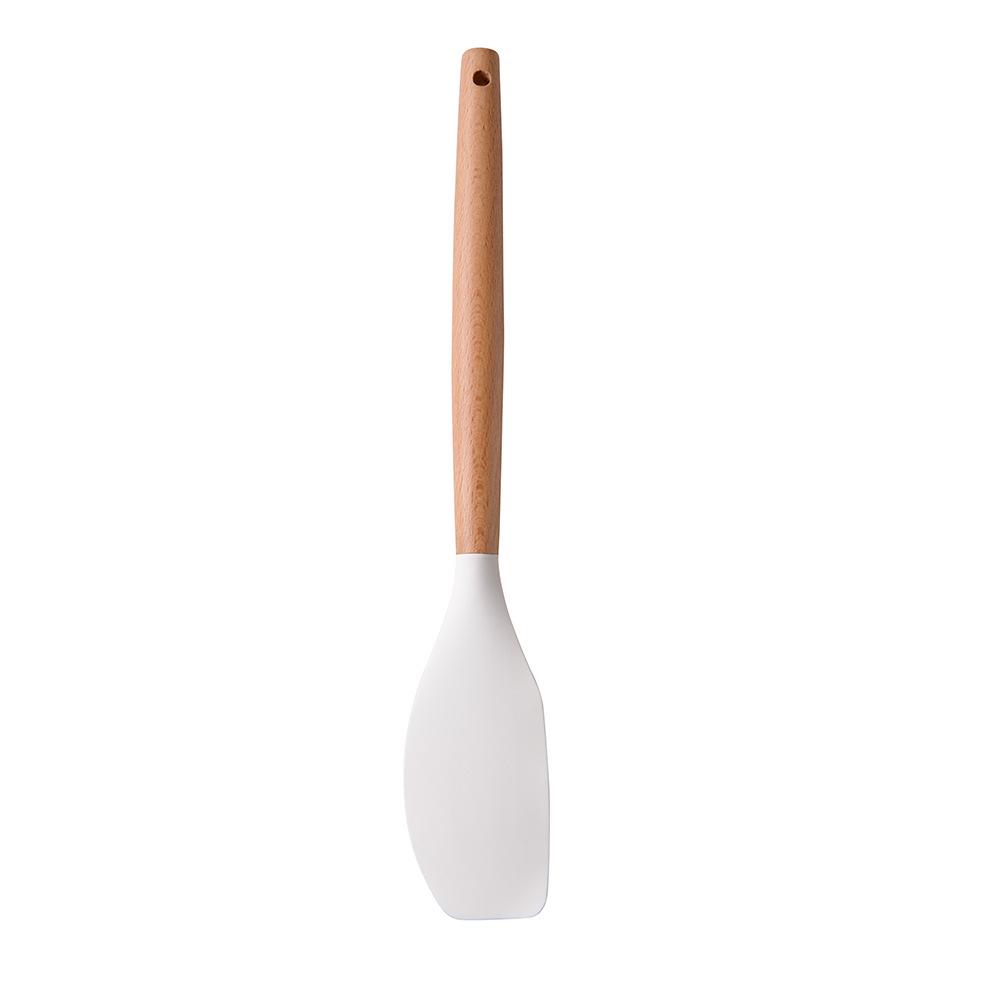 11-Piece Set: Silicone Kitchen Utensils with Lightweight Wooden Handles - Spatulas and Spoons
