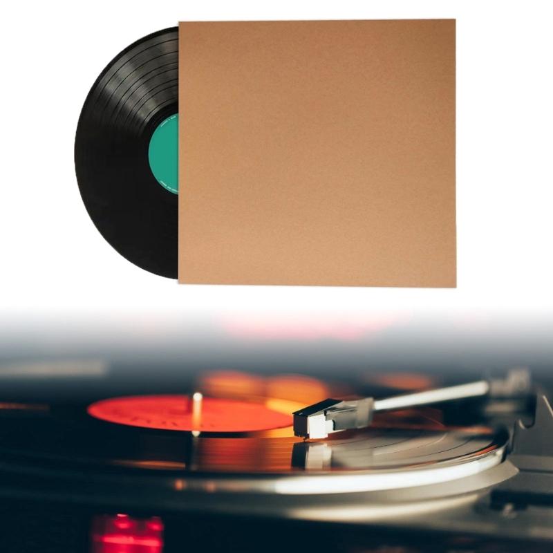 Set of 10PCS Record Inner Sleeves Thick Kraft Paper Storage Bag Cover Anti Static for 12Inch LPs Albums