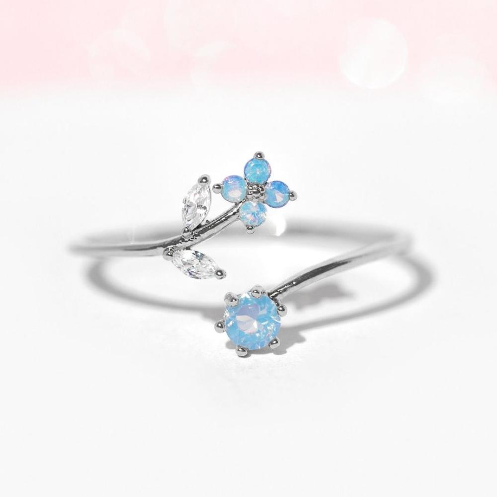 

Sparkling Colorful Dazzling CZ Finger Flower Rings For Women Luxury Bow Pink Zircon Ring Wedding Jewelry For Wife & Girlfriend