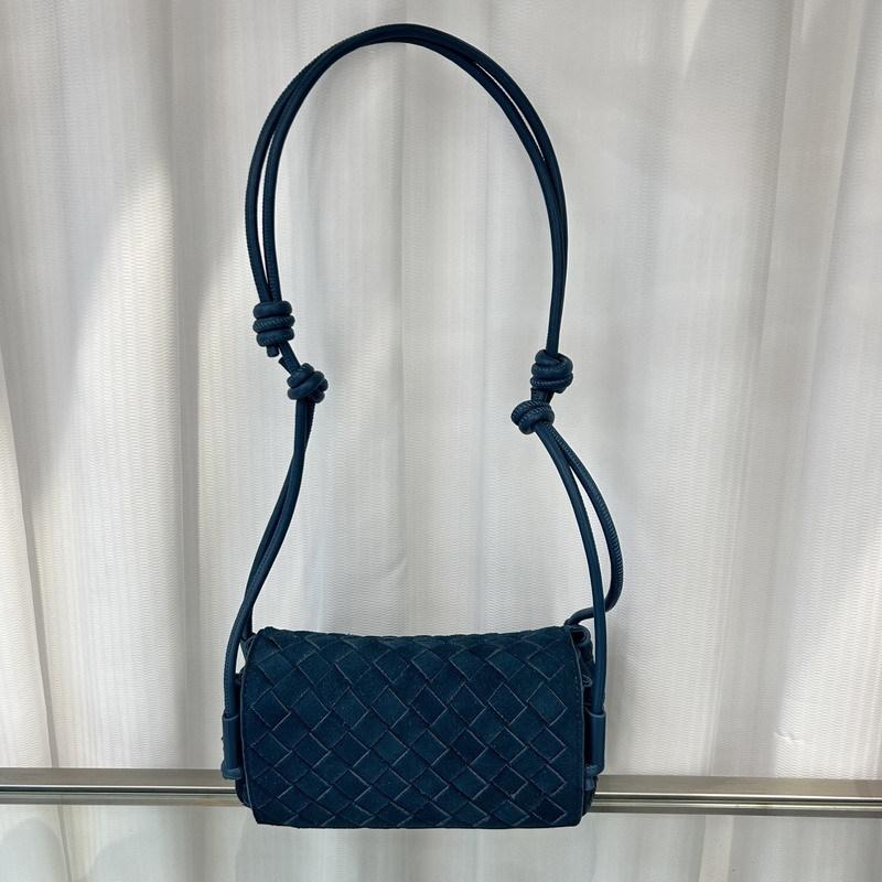 New Leather Cowhide Suede Woven Small Square Bag Tote Bag Pillow Bag Single Shoulder Crossbody Handbag Women's Bag