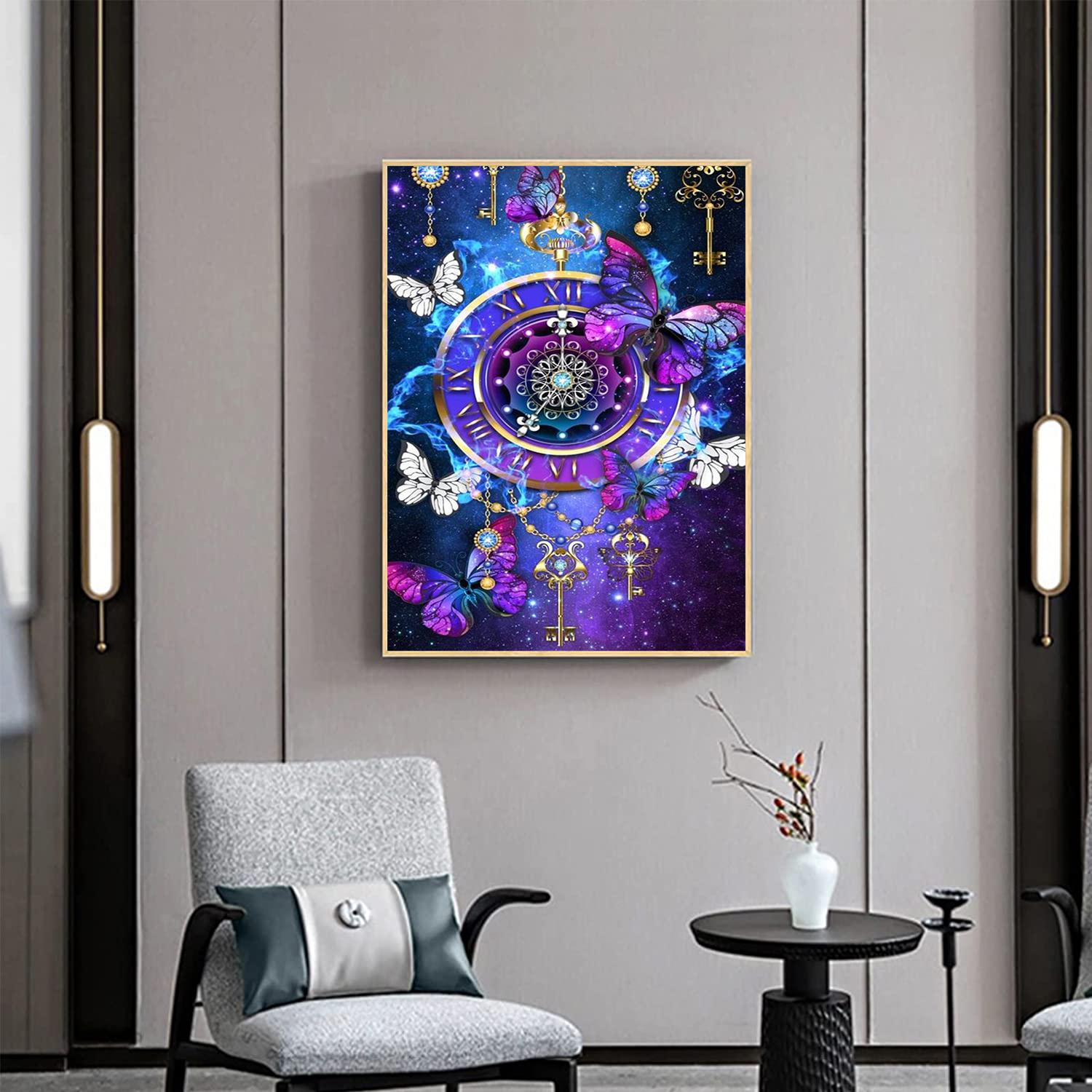 

5D Diy Алмазная картина Необычные часы Набор для вышивки крестом Полная алмазная вышивка Мозаика Художественная картина Стразы Декор Подарок Full Round 20x30cm