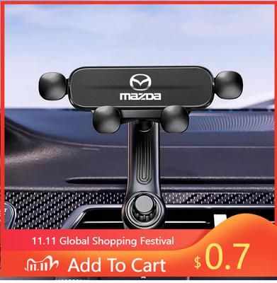 2025 Hot Gravity Car Phone Holder For Mazda CX5 CX3 CX9 MX5 RX8 MS 360 Degree Rotate Anti Slip Stand Cell Phone Support In Car A