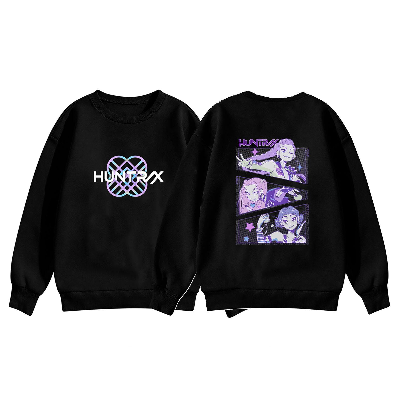 

Детская толстовка с капюшоном для мальчиков и девочек, модная толстовка с длинными рукавами и принтом 110 чёрный