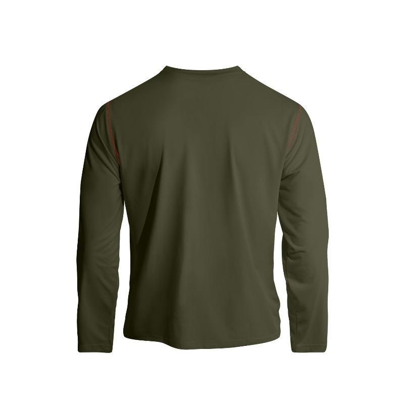 Men's Solid Color Stand Collar Henley Shirt, Long Sleeve Business Casual Sports Top, Spring Summer Daily Versatile Pullover T-Shirt