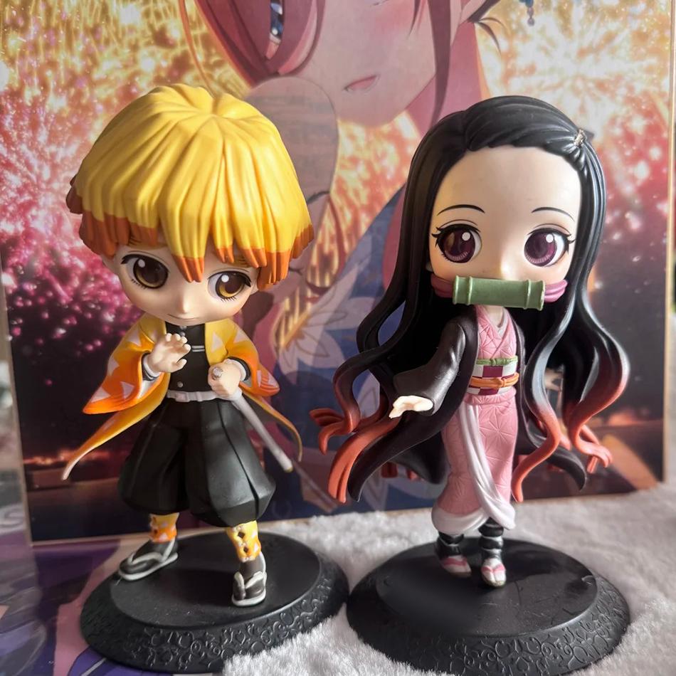 Demon Slayer Anime Action Figure - Kamado Tanjirou Agatsuma Zenitsu Nezuko PVC Model Toy Kimetsu No Yaiba Warriors Action Figure