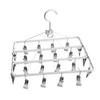 Aluminum Alloy Sock and Underwear Drying Rack with Clips for Balcony Hanging