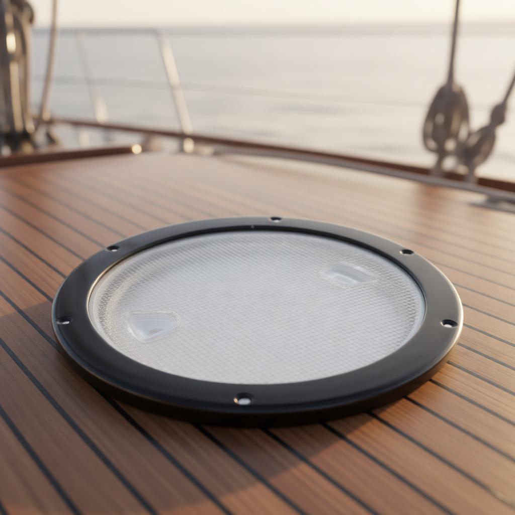 Rotating Lock 8 Inch Round Deck Inspection Access Hatches Cover ABS Material UV Resistant Suitable For Boats And Campers