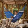Ice Silk Mesh Outdoor Swing Hammock Curved Rod Hanging Swing Camping Mesh Hammock  Outdoor